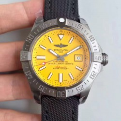 Replica Breitling Avenger II Seawolf A1733110/I519/106W/A20BASA.1 GF Stainless Steel Yellow Dial Swiss 2836-2