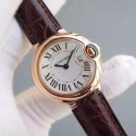 Replica Cartier Ballon Bleu 28MM Ladies Rose Gold White Dial Swiss Ronda Quartz