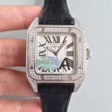 Replica Cartier Santos 100 WM501751 HBB V6 Stainless Steel & Diamonds Silver Dial Swiss 2824-2