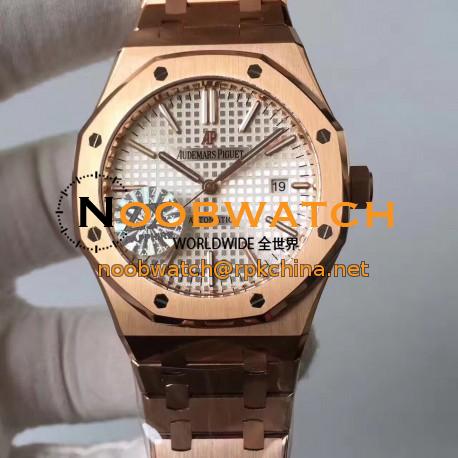 Replica Audemars Piguet Royal Oak 15400 ZX Rose Gold Silver Dial Swiss 3120