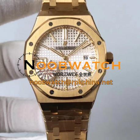 Replica Audemars Piguet Royal Oak 15400 ZX Yellow Gold Silver Dial Swiss 3120