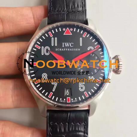 Replica IWC Big Pilot Muhammad Ali 500433 2017 ZF Stainless Steel Black & Red Dial Swiss 51111