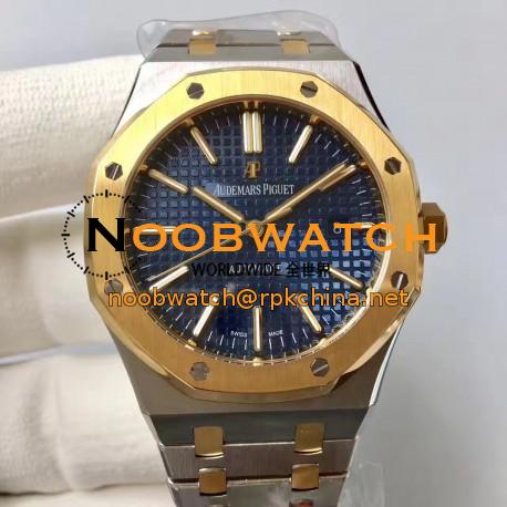 Replica Audemars Piguet Royal Oak 15400 JF Stainless Steel & Yellow Gold Blue Dial Swiss 3120