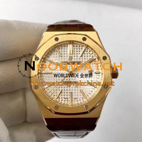 Replica Audemars Piguet Royal Oak 15400 JF Yellow Gold Silver Dial Swiss 3120