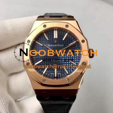 Replica Audemars Piguet Royal Oak 15400 JF Rose Gold Blue Dial Swiss 3120