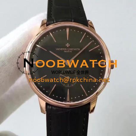 Replica Vacheron Constantin Patrimony 1110U/000R-B085 N Rose Gold Black Dial Swiss 4400AS