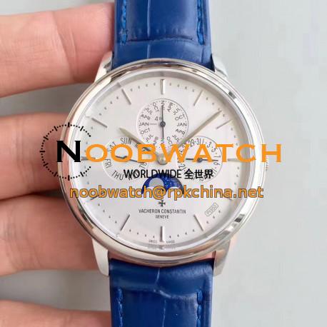 Replica Vacheron Constantin Patrimony Perpetual Calendar 43175/000P-B190 BF Stainless Steel Silver Dial Swiss 1120 QP