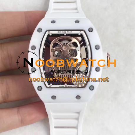 Replica Richard Mille RM052 KV White Ceramic Gold Skull Dial M6T51