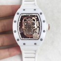 Replica Richard Mille RM052 KV White Ceramic Gold Skull Dial M6T51