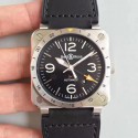 Replica Bell & Ross BR 03-93 GMT ZF Stainless Steel Black Dial M9015