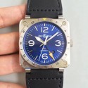 Replica Bell & Ross BR 03-93 GMT ZF Stainless Steel Blue Dial M9015