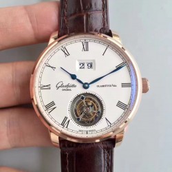 Replica Glashutte Original Senator Excellence Tourbillon 1-94-03-04-04-04 N Rose Gold White Dial Swiss 94-03