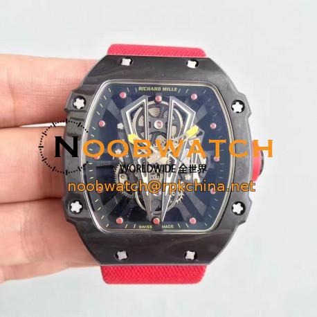 Replica Richard Mille RM27-03 Rafael Nadal KL Forged Carbon Black Skeleton Dial M9015