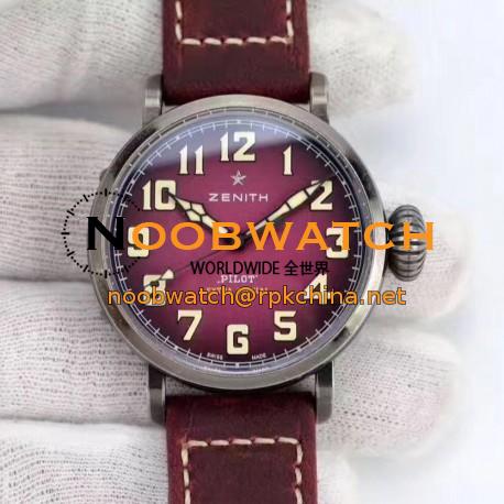 Replica Zenith Pilot Type 20 Extra Special Ton Up 45MM 11.2430.679.21.C801 XF Stainless Steel Purple Dial M9015