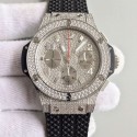 Replica Hublot Big Bang Steel Full Pave 341.SX.9010.RX.1704 JF Stainless Steel & Diamonds Diamond Dial Swiss HUB4100