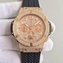 Replica Hublot Big Bang Gold Full Pave 341.PC.9010.RC.1704 JF Rose Gold & Diamonds Diamond Dial Swiss HUB4100