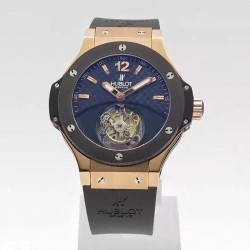 Replica Hublot Big Bang Tourbillon Solo Bang 305.PM.131.RX N Rose Gold Carbon Fiber Dial Swiss Tourbillon