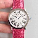 Replica Ronde Solo De Cartier Ladies W6700255 36MM K11 Stainless Steel White Dial Swiss Quartz