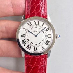 Replica Ronde Solo De Cartier Ladies W6700255 36MM K11 Stainless Steel White Dial Swiss Quartz