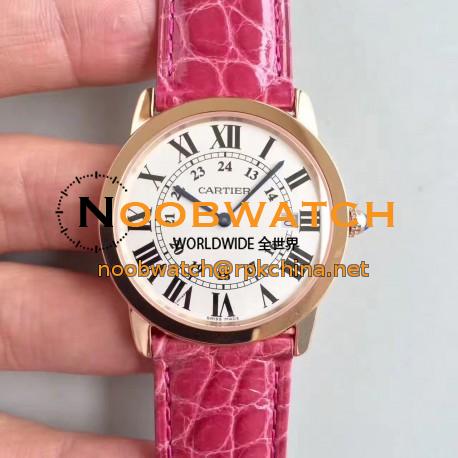 Replica Ronde Solo De Cartier Ladies W6701008 36MM K11 Rose Gold White Dial Swiss Quartz