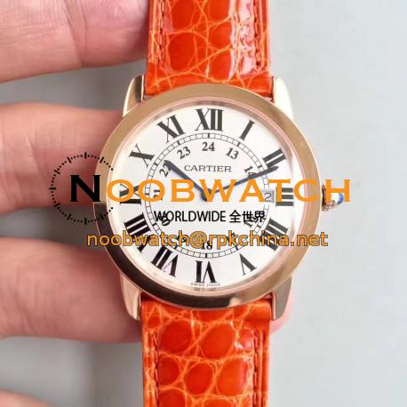 Replica Ronde Solo De Cartier Ladies W6701008 36MM K11 Rose Gold White Dial Swiss Quartz