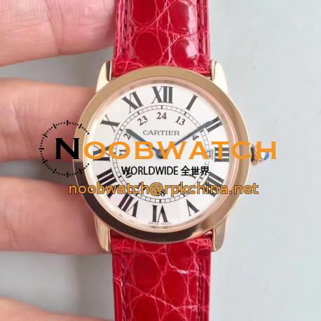 Replica Ronde Solo De Cartier Ladies W6701008 36MM K11 Rose Gold White Dial Swiss Quartz