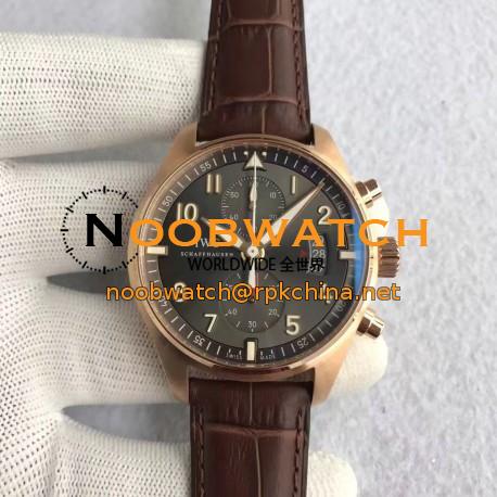 Replica IWC Pilot Spitfire Chronograph IW387803 ZF Rose Gold Anthracite Dial Swiss 7750