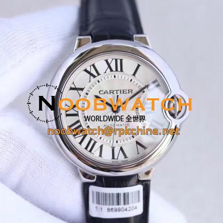 Replica Ballon Bleu De Cartier Ladies 36MM W6900556 V9 Stainless Steel Silver Dial Swiss 2688-2