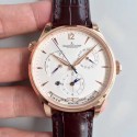 Replica Jaeger-LeCoultre Master Geographic Gold 1422521 BF Rose Gold Silver Dial Swiss Caliber 939A/1