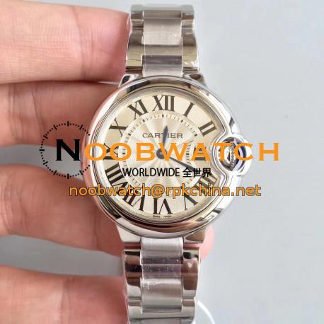 Replica Ballon Bleu De Cartier W6920084 33MM V6 Stainless Steel Silver Dial Swiss Quartz