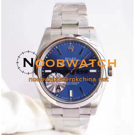 Replica Rolex Oyster Perpetual 39 114300 JF Stainless Steel Blue Dial Swiss 3132