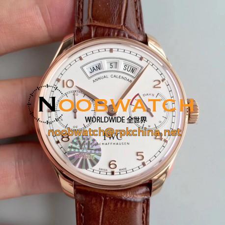 Replica IWC Portugieser Annual Calendar IW503504 YL Rose Gold White Dial Swiss 52850