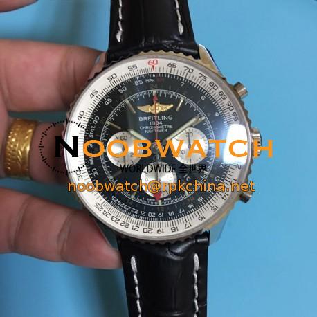 Replica Breitling Navitimer GMT AB044121/BD24/441X/A20BA.1 JF Stainless Steel Black Dial SWISS 7753