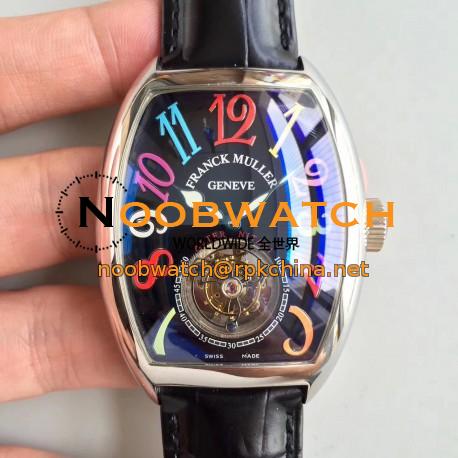 Replica Franck Muller Crazy Color Dreams Tourbillon 8880 LH Stainless Steel Black Dial Swiss Tourbillon