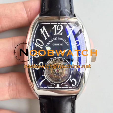 Replica Franck Muller Cintree Curvex Imperial Tourbillon 8880 T LH Stainless Steel Black Dial Swiss Tourbillon