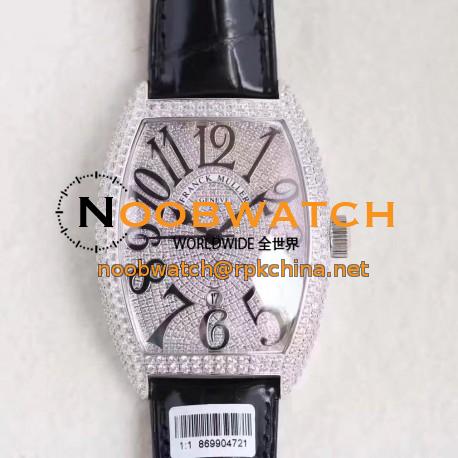 Replica Franck Muller 7880 SC DT ZX Stainless Steel & Diamonds Diamond Dial Swiss 2824-2