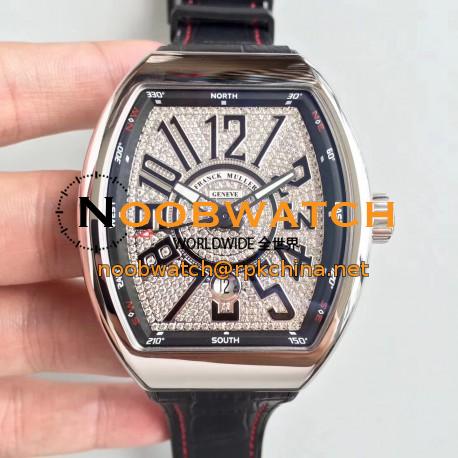 Replica Franck Muller Vanguard V45 N Stainless Steel Diamond Dial Swiss 2824-2