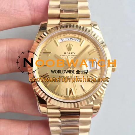 Replica Rolex Day-Date 40 228238 N Yellow Gold Champagne Dial Swiss 3255