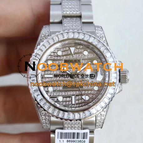 Replica Rolex GMT-Master II 116769 WT Stainless Steel & Diamonds Diamond Dial Swiss 2836-2