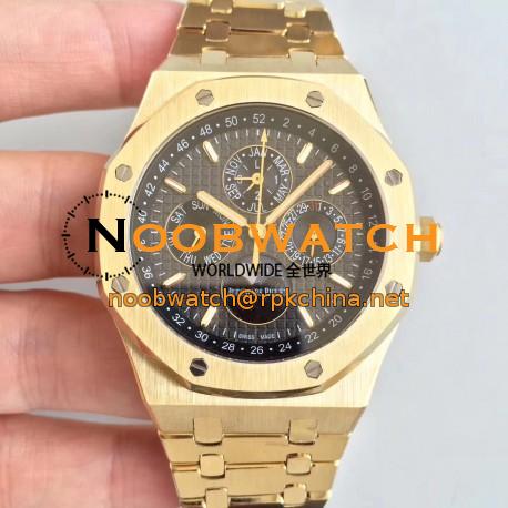 Replica Audemars Piguet Royal Oak Perpetual Calendar 41MM 26574BA.OO.1220BA.01 BF Yellow Gold Black Dial Swiss 5134