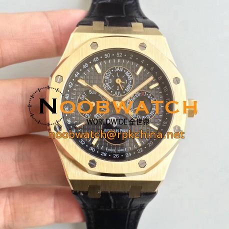 Replica Audemars Piguet Royal Oak Perpetual Calendar 41MM 26574BA.OO.1220BA.01 BF Yellow Gold Black Dial Swiss 5134