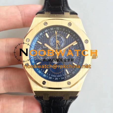 Replica Audemars Piguet Royal Oak Perpetual Calendar 41MM 26574BA.OO.1220BA.01 BF Yellow Gold Blue Dial Swiss 5134