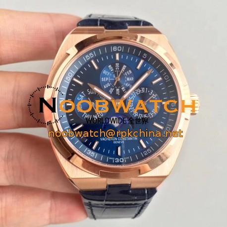 Replica Vacheron Constantin Overseas Ultra Thin Perpetual Calendar 4300V/120G-B102 BF Rose Gold Blue Dial Swiss 1120 QP