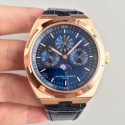 Replica Vacheron Constantin Overseas Ultra Thin Perpetual Calendar 4300V/120G-B102 BF Rose Gold Blue Dial Swiss 1120 QP