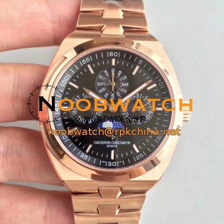 Replica Vacheron Constantin Overseas Ultra Thin Perpetual Calendar 4300V/120G-B102 BF Rose Gold Black Dial Swiss 1120 QP