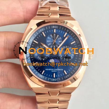 Replica Vacheron Constantin Overseas Ultra Thin Perpetual Calendar 4300V/120G-B102 BF Rose Gold Blue Dial Swiss 1120 QP