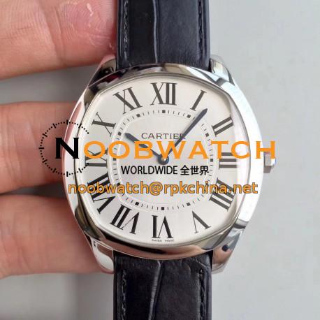 Replica Drive de Cartier Extra-Flat WGNM0007 N Stainless Steel Silver Dial Swiss 2824-2