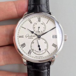 Replica Glashutte Original Senator Chronometer 1-58-01-01-04-04 N Stainless Steel Silver Dial Swiss 58-01