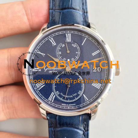 Replica Glashutte Original Senator Chronometer 1-58-01-05-34-30 N Stainless Steel Blue Dial Swiss 58-01