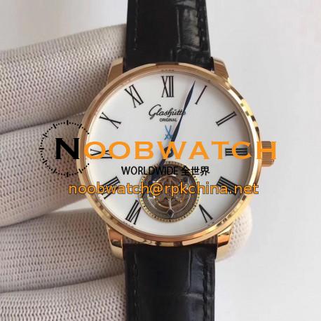 Replica Glashutte Original Senator Meissen Tourbillon 1-94-11-01-01-04 N Rose Gold White Dial Swiss 94-11